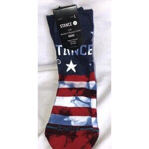 Stance Wade Collection Kids Size L Y 3-5.5 Casual Crew Height Socks Patriotic
